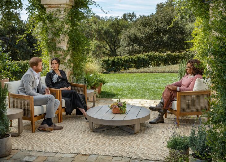 Meghan Merkle e Harry com Oprah 
