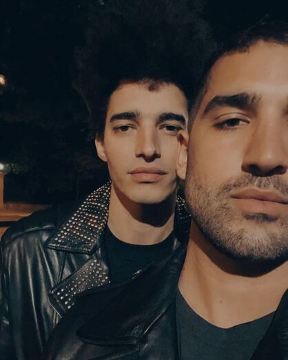 Luís Borges com o namorado, Pedro Risueño