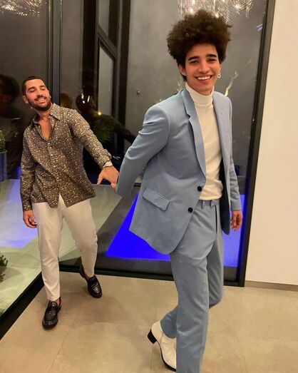 Luís Borges com o namorado, Pedro Risueño