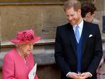 Rainha Isabel II, príncipe Harry