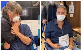 Depois de dias de medo e muita preocupação, Glória Pires feliz com o regresso do marido a casa