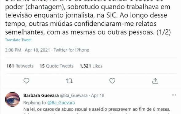 Barbara Guevara, assédio sexual, jornalista, sic