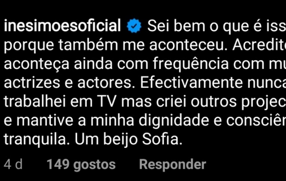 Inês Simões, assédio sexual