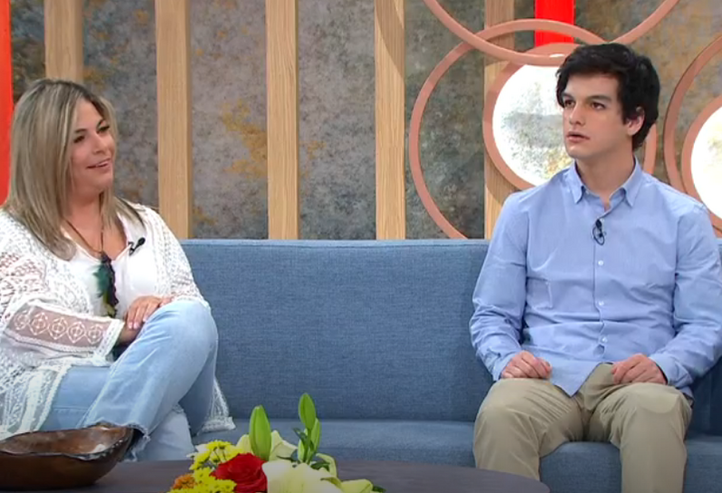Diogo Carmona e a mãe, Patrícia