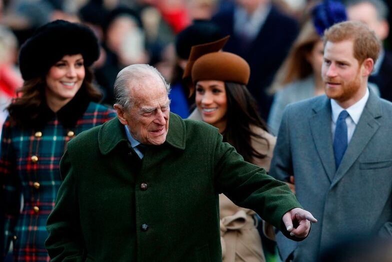 Príncipe Philip e o príncipe Harry