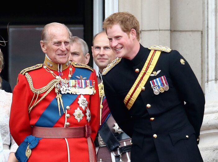 Príncipe Philip e o príncipe Harry