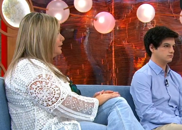 Diogo Carmona e a mãe, Patrícia