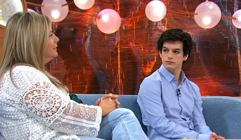 Diogo Carmona e a mãe, Patrícia