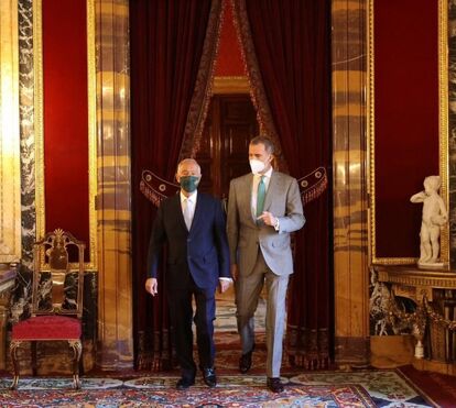 Marcelo e Felipe VI em almoço informal em Madrid
