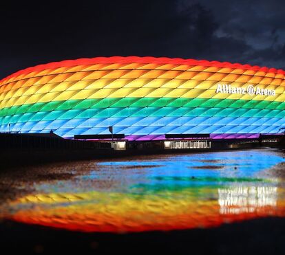 Estádios alemães iluminar-se-ão em cores arco-íris durante jogo do Euro 2020 contra decisão da UEFA