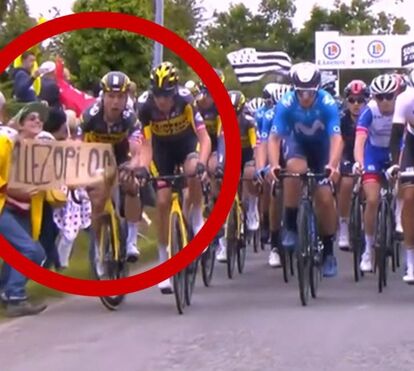 Caça à mulher! Polícia procura espectadora que causou queda de 50 ciclistas na Volta a França