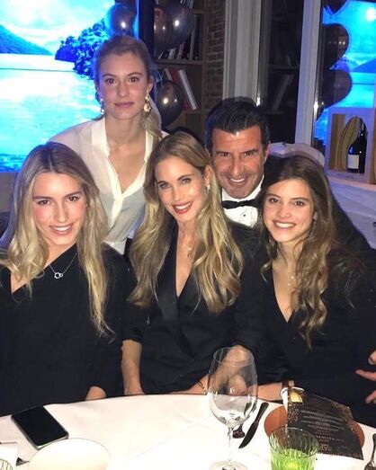 Luís Figo, Helene Svedin, Daniela Figo, Martina Figo, Stella Figo