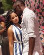 Usain Bolt com a mulher, Kasi, e os filhos