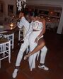 Usain Bolt com a mulher, Kasi, e os filhos