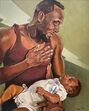 Usain Bolt com a mulher, Kasi, e os filhos