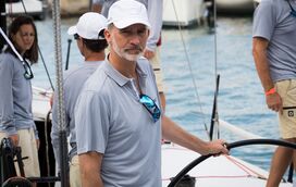 Rei Felipe de Espanha na Copa do Rei 2021, em Maiorca