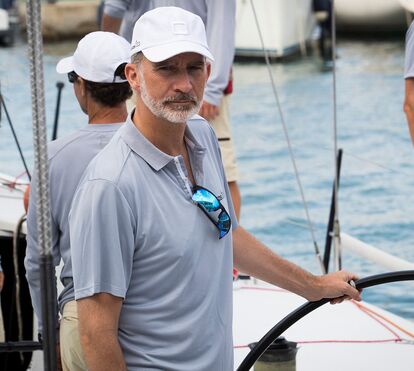 Rei Felipe de Espanha na Copa do Rei 2021, em Maiorca