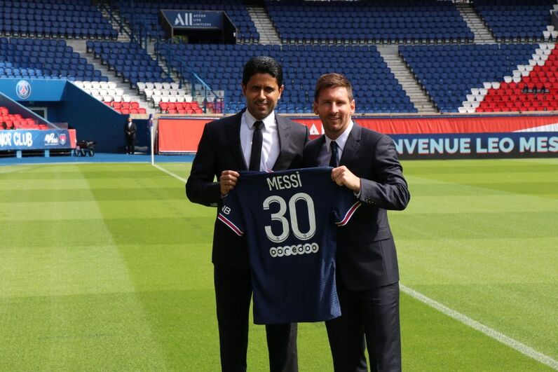 Nasser Al-Khelaifi, Lionel Messi