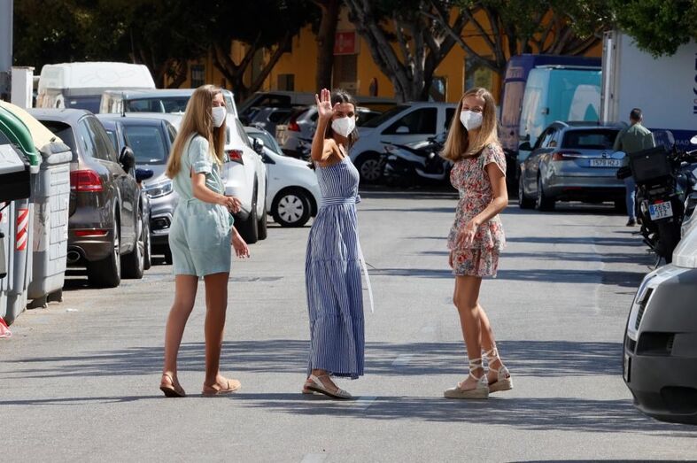 Letizia com as filhas