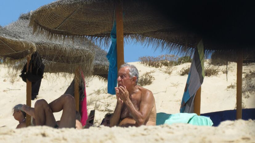 Marcelo Rebelo de Sousa na praia 