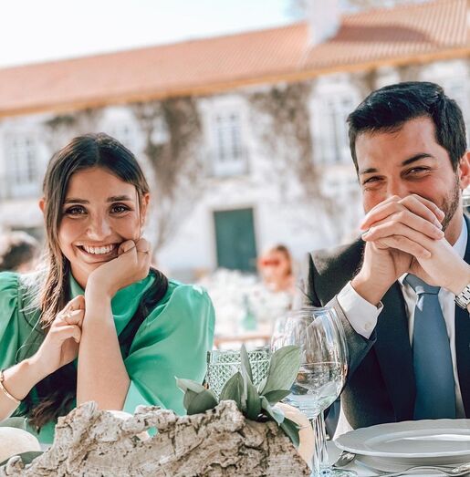 Madalena Guedes Moniz e o noivo, João Vital