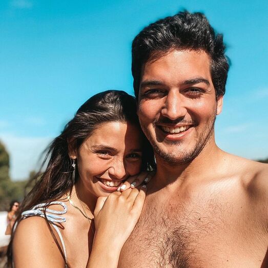 Madalena Guedes Moniz e o noivo, João Vital
