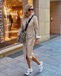 Street style vestidos pele