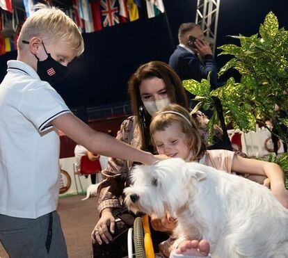 Veja as imagens da princesa Gabriella de cadeira de rodas