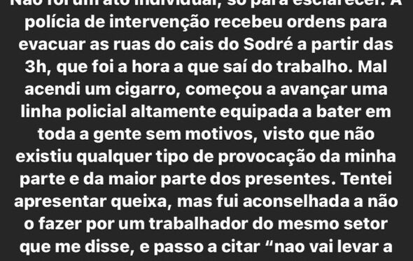 Margarida Bakker, violência policial