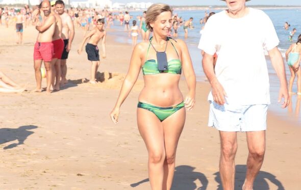 Marta Temido e o marido, Jorge Simões, no Algarve