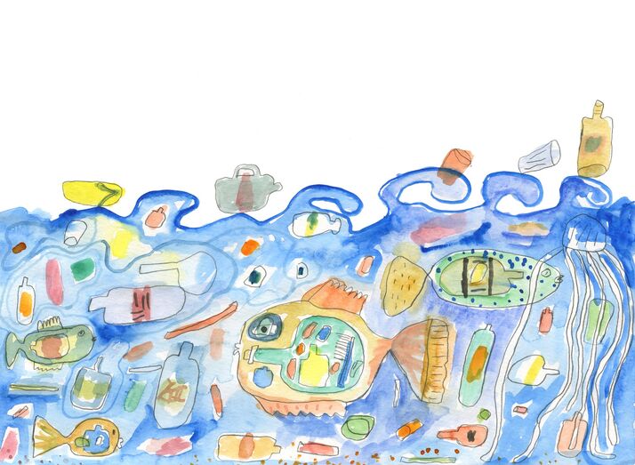 os oceanos cheios de plástico 