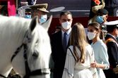 Letizia, Felipe VI e Sofia na Festa Nacional de Espanha 