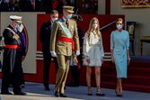 Letizia, Felipe VI e Sofia na Festa Nacional de Espanha 