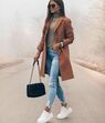 Street style casaco camel