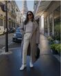 Street style casaco camel