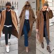 Street style casaco camel