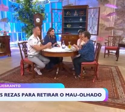 Crente em energias negativas, Maria Botelho Moniz foi informada em direto que tinha mau-olhado