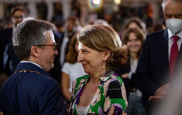 Carlos Moedas e a mulher, Céline 