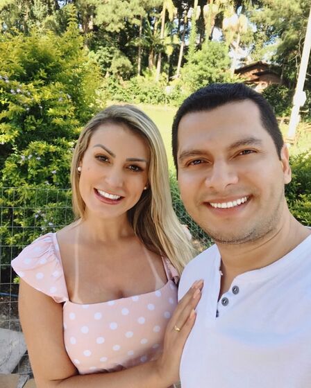 Andressa Urach com o marido, Tiago Lopes