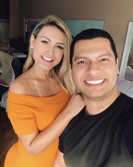Andressa Urach com o marido, Tiago Lopes
