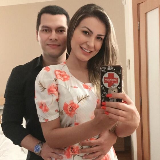 Andressa Urach com o marido, Tiago Lopes