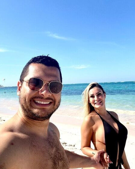 Andressa Urach com o marido, Tiago Lopes