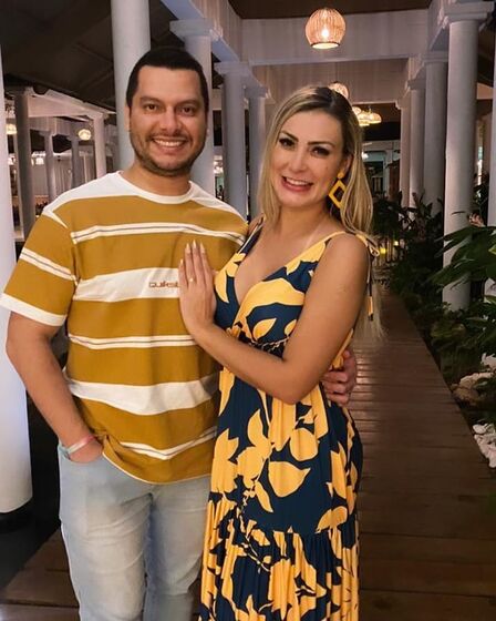 Andressa Urach com o marido, Tiago Lopes