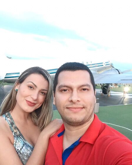 Andressa Urach com o marido, Tiago Lopes