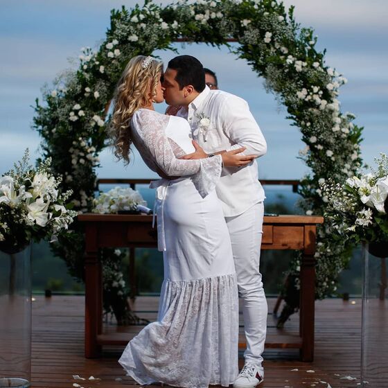 Andressa Urach com o marido, Tiago Lopes