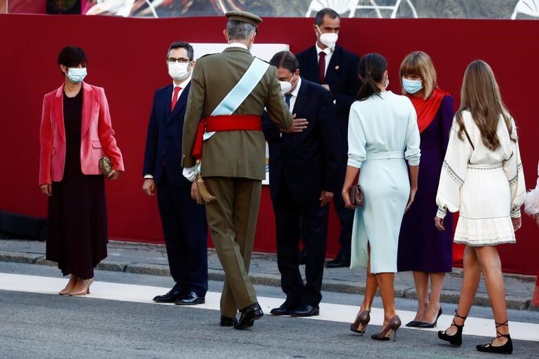 Letizia, Felipe VI e Sofia na Festa Nacional de Espanha 