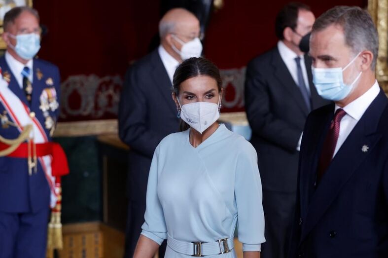Letizia, Felipe VI e Sofia na Festa Nacional de Espanha 