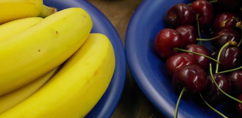 banana, cereja
