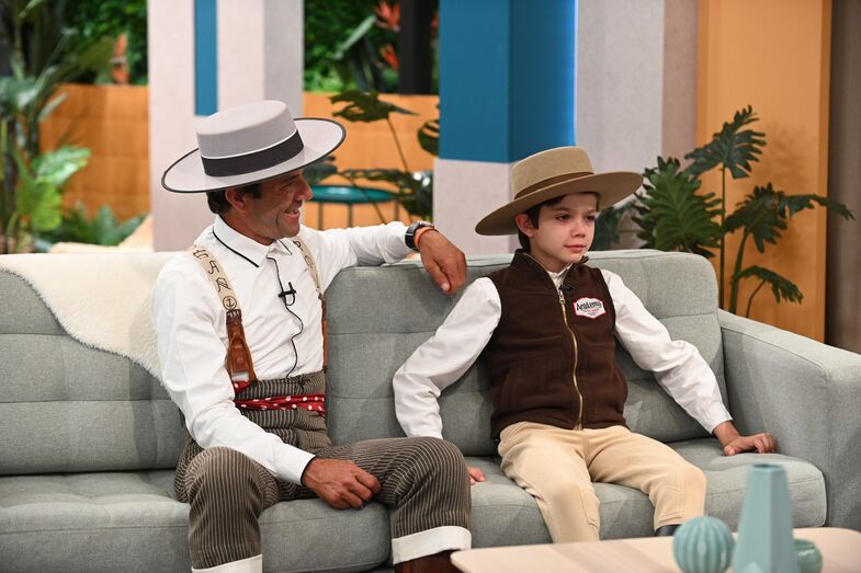 Neves com o filho