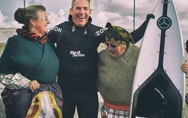 Garrett McNamara troca água pela neve e sofre acidente aparatoso que o atira para a cama do hospital